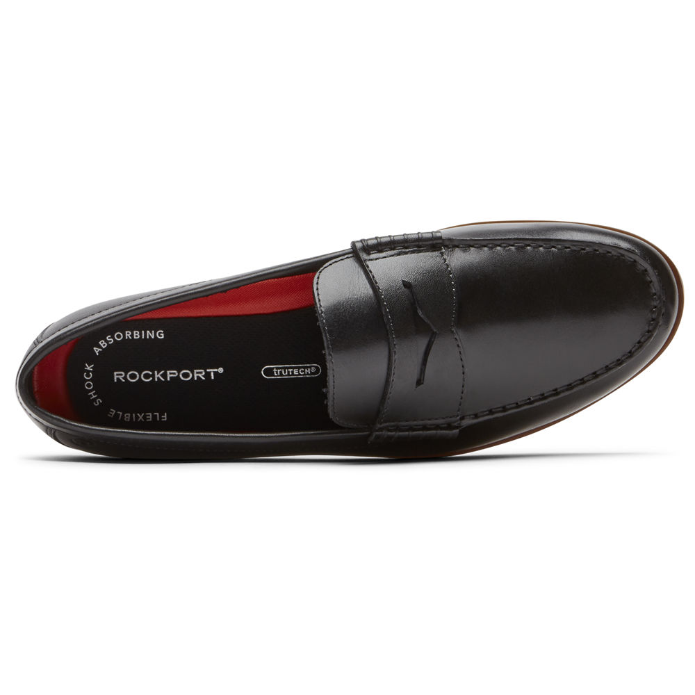 Rockport Loafers Herre Svart - Curtys Penny - SKHI70234